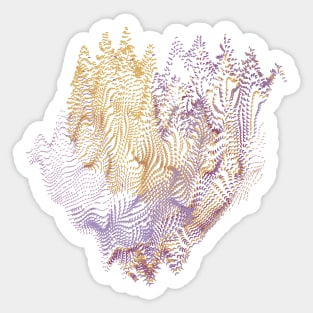 Purple Woodland Majesty Abstract Art Sticker